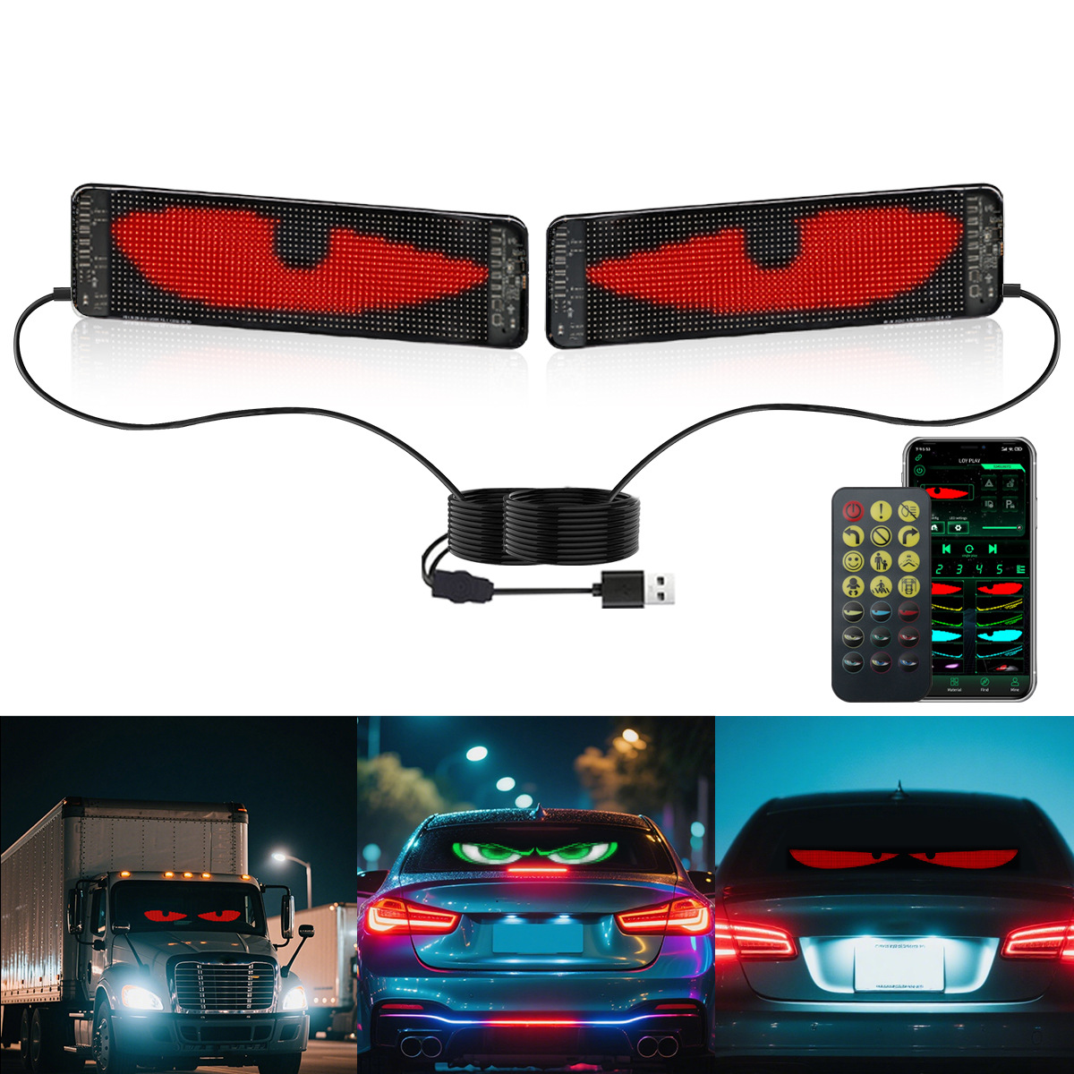 Car Led Light - Layar LED mobil, layar iklan fleksibel