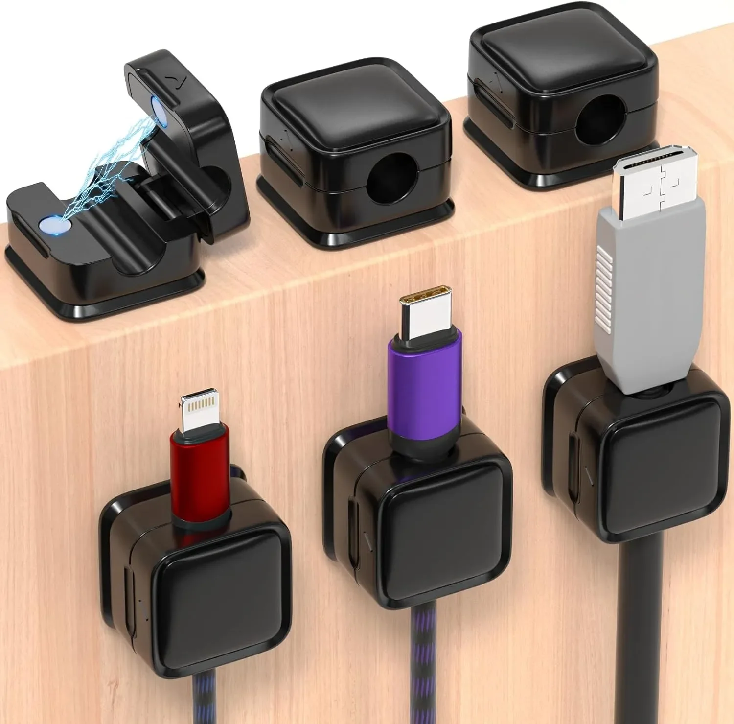 Car Organizer - Penyangga Kabel Mini, Pengatur Kabel Magnetik,
