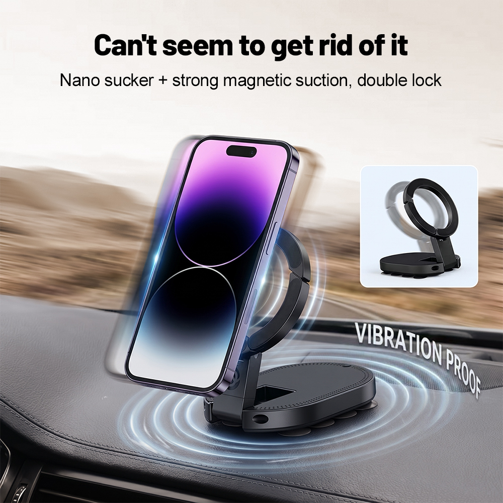 Car Cable Organizer - 360 ° Penyangga Ponsel Magnetik 3-in-1