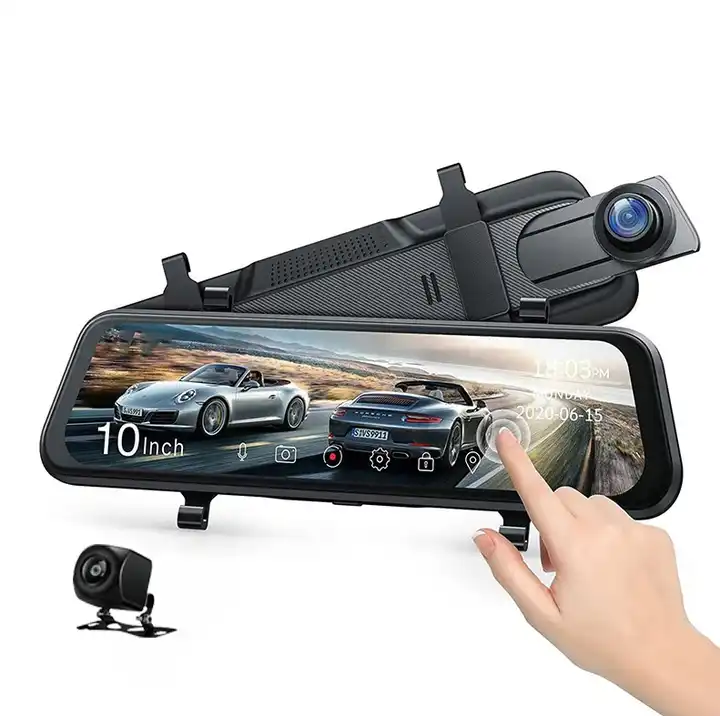 Car Mirror - Kamera Dasbor Cermin 10'' dengan Visi
