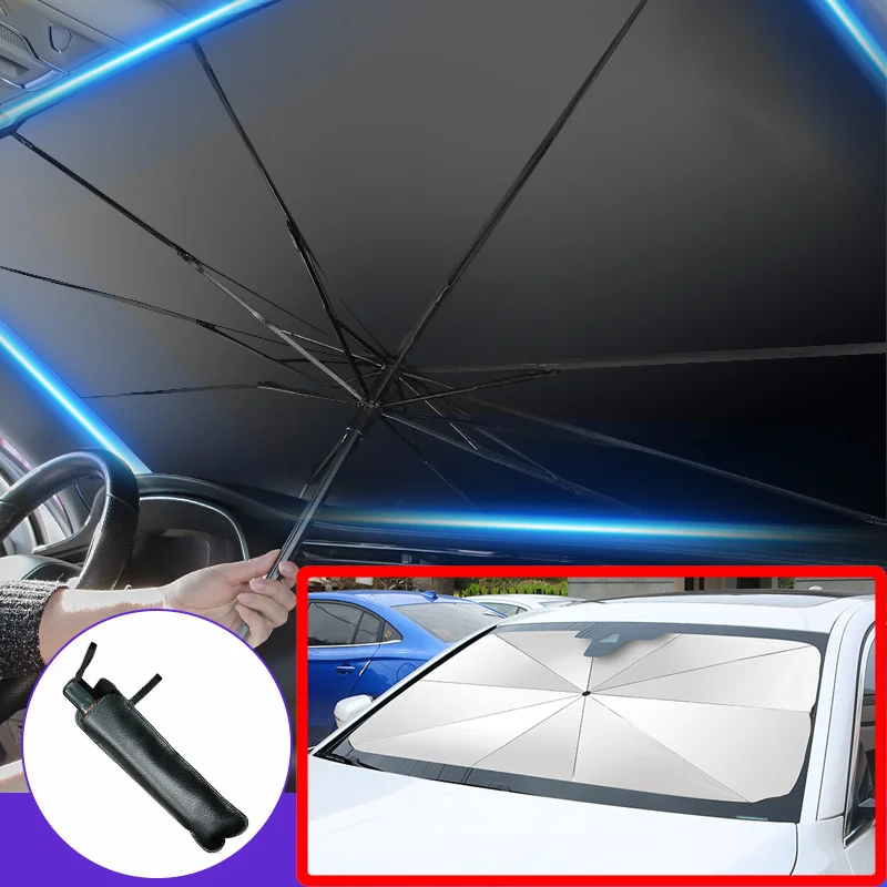Windshield Sun Shade - Pelindung Matahari Mobil Lipat, Parasol Jendela