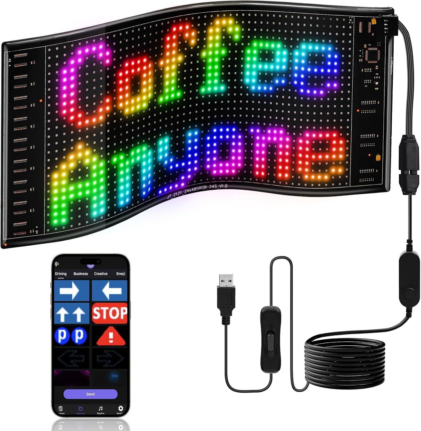 Car Led Light - Panel LED DIY Matrix Pixel, Layar