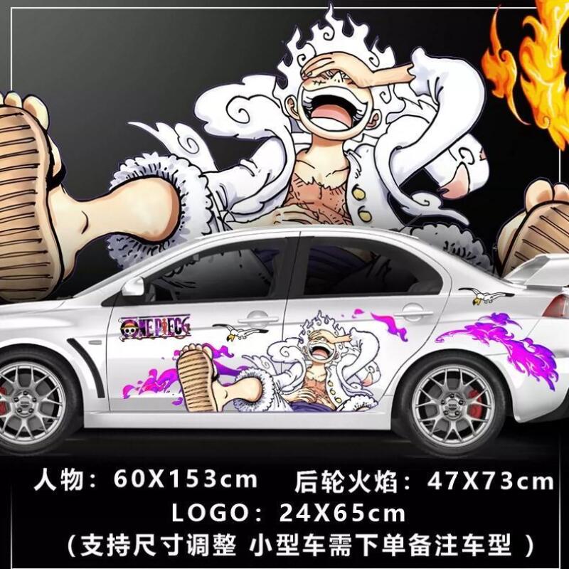 Car Accessories Japanese - Stiker One Piece Dekorasi Bodi Mobil