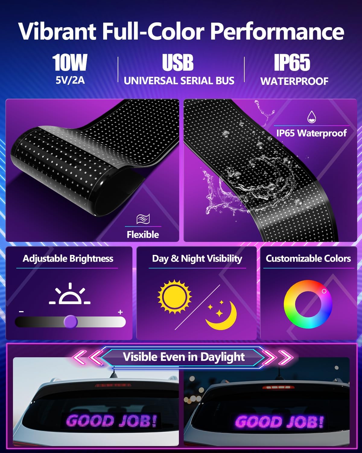 Panel Matriks LED Multifungsi  - Car Led Light ulasan dan harga