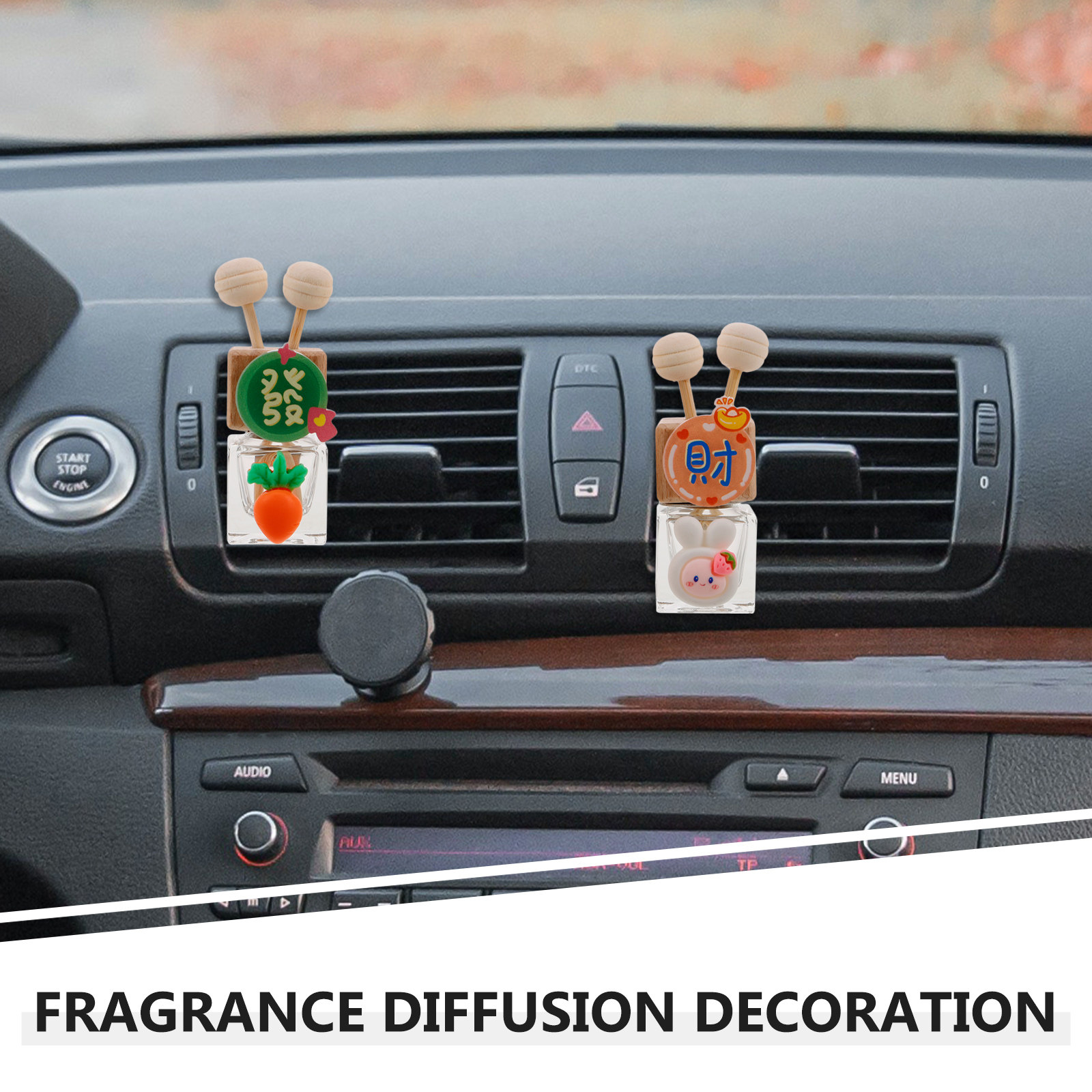 2 Buah Botol Kaca Pengharum Mo - Car Air Freshener ulasan dan harga
