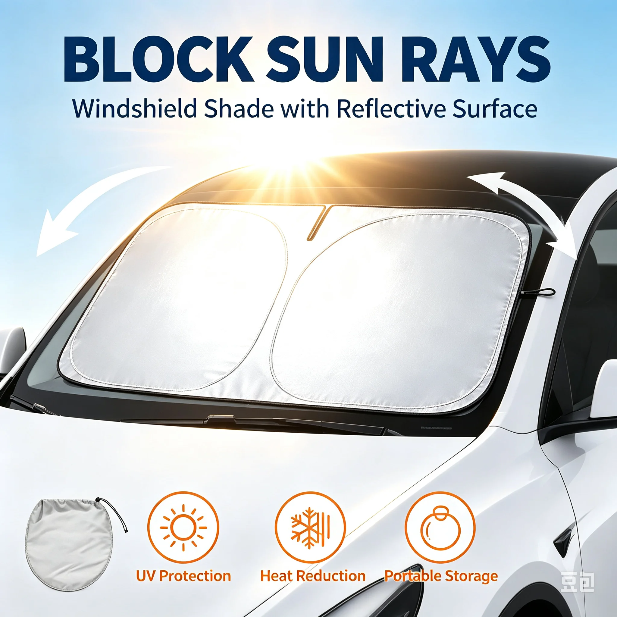 Pelindung Matahari Mobil, Pena - Windshield Sun Shade ulasan dan harga