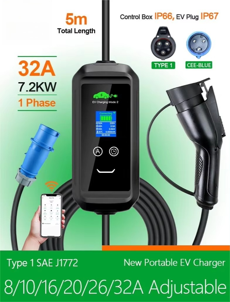 Pengisi Daya EV Portabel AC Kh - Car Charger ulasan dan harga