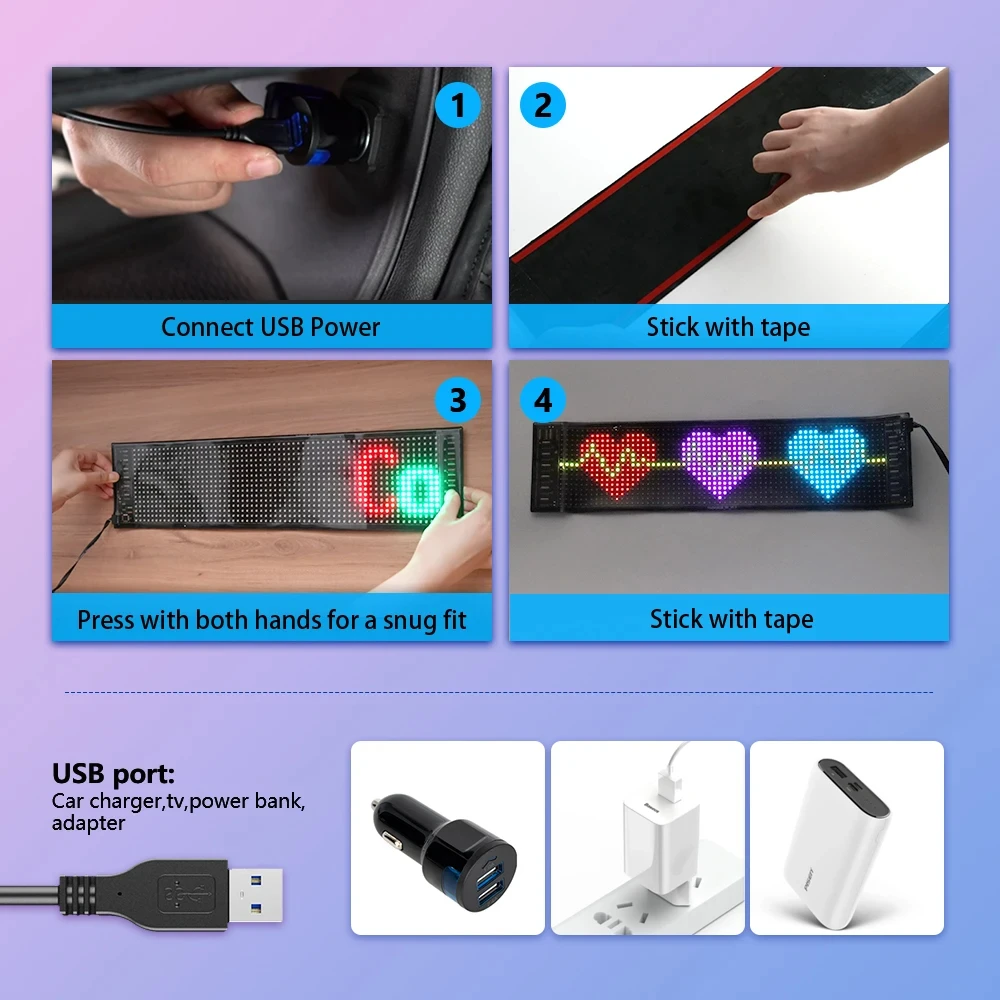 Panel LED DIY Matrix Pixel, La - Car Led Light ulasan dan harga