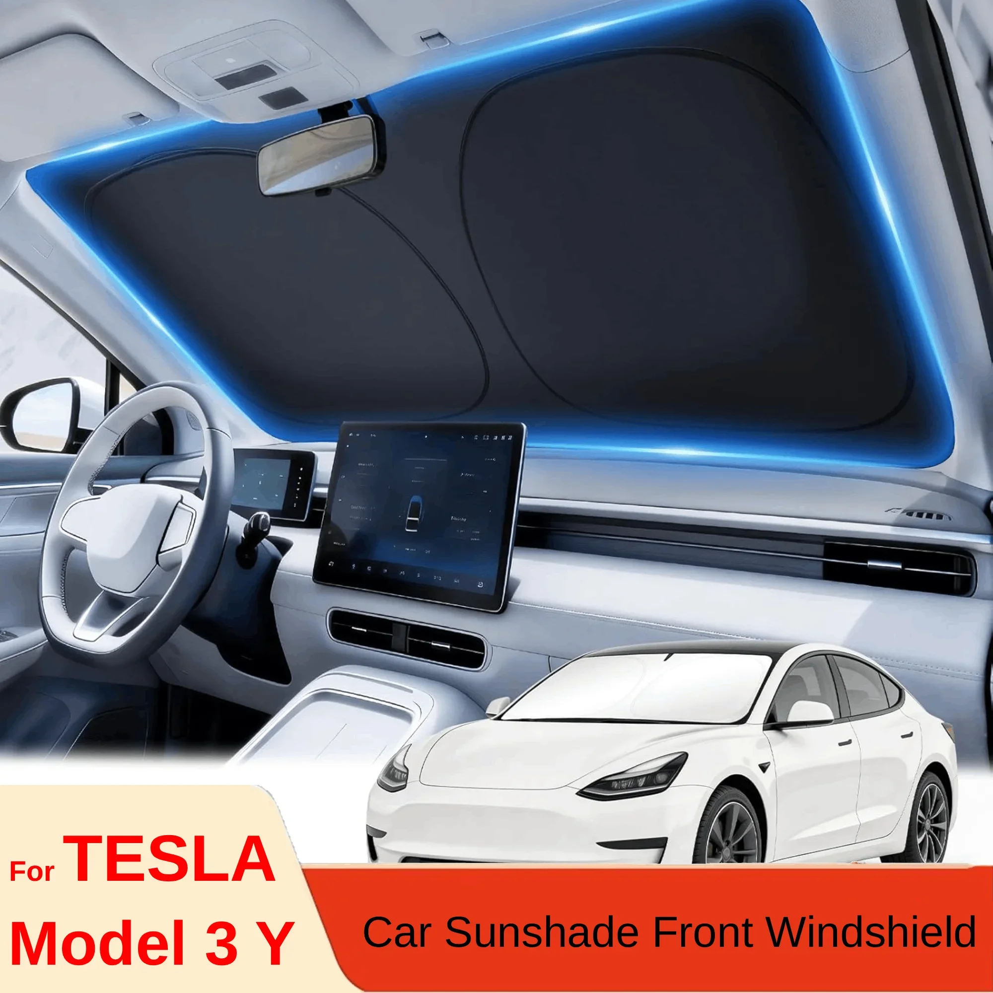 Penutup Kaca Depan Mobil Tesla - Windshield Sun Shade ulasan dan harga